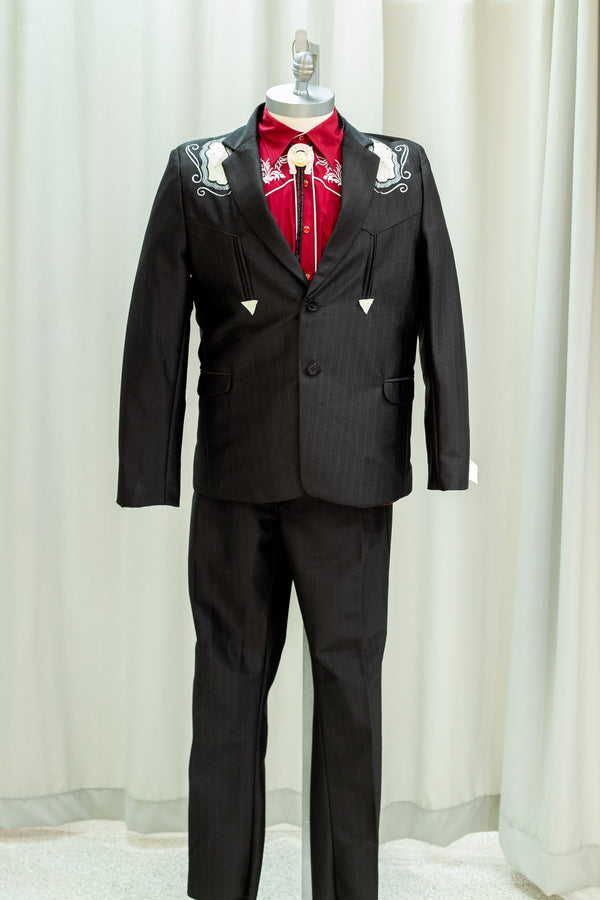 Chalino Sanchez-Inspired Vaquero Suit in Black — Ropa Vaquera Sacramento CA — Boutique Moroleon