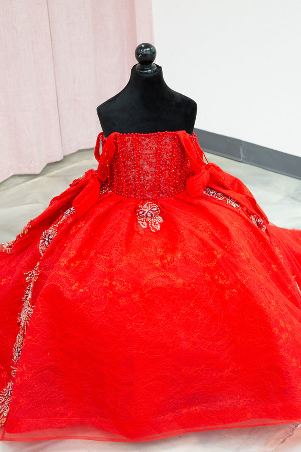 Scarlet Passion Mini Quinceañera Gown — alternate view