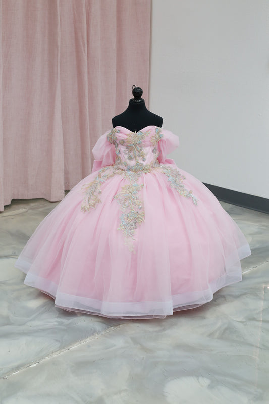 Blush Petal Mini Quinceañera Gown