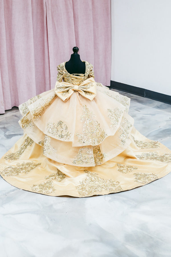 Golden Elegance Mini Quinceañera Gown — alternate view