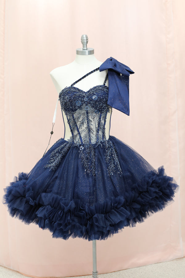 BM1-02 Midnight Sparkle Corset Baile Sorpresa Dress — vestido para Baile Sorpresa en Moroleón, Guanajuato — Boutique Moroleón