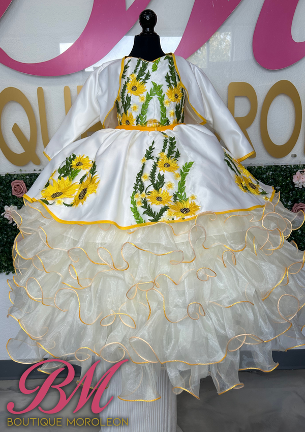 Mini Quince Dress Sunflower — girls quinceañera dress at Boutique Moroleón Sacramento