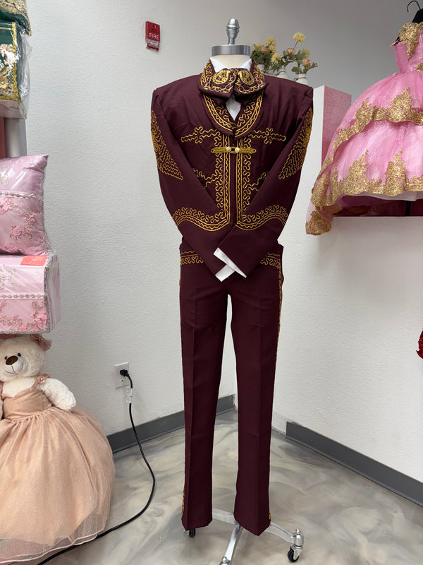 Traje Charro Burgundy Economico — traje de charro en Moroleón, Guanajuato — Boutique Moroleón