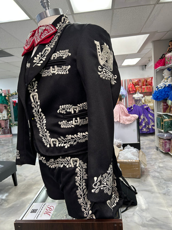 Charro Suit Classic Black/Silver — otra vista — Boutique Moroleón