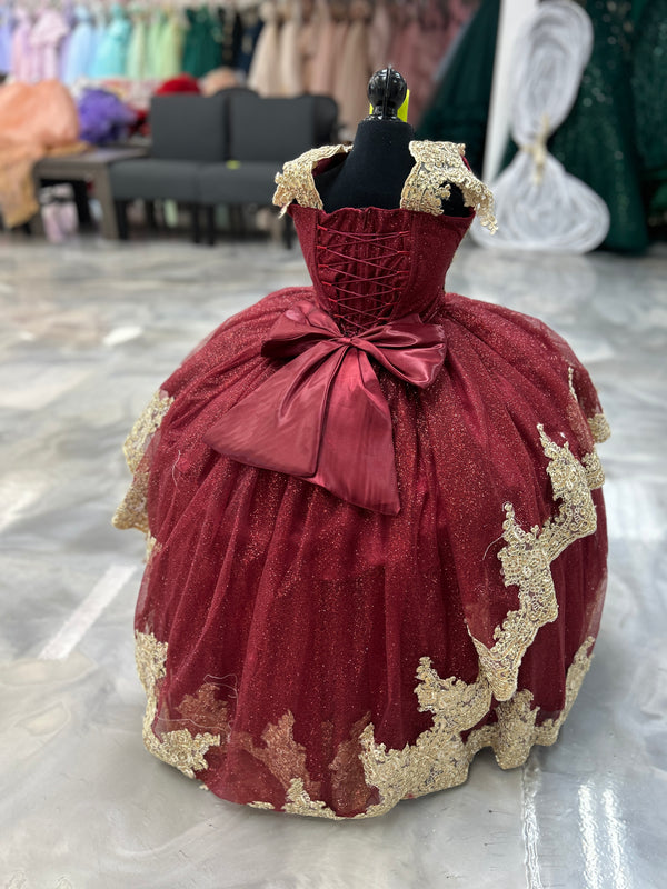 Mini Burgundy Quince Dress — alternate view