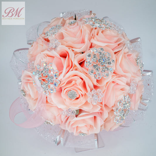 Quinceañera Ramo Silver/Pink
