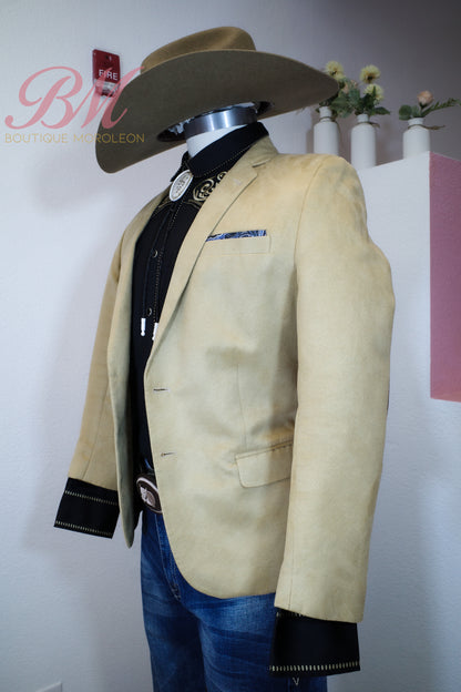 Light Biege Suede Vaquero Jacket